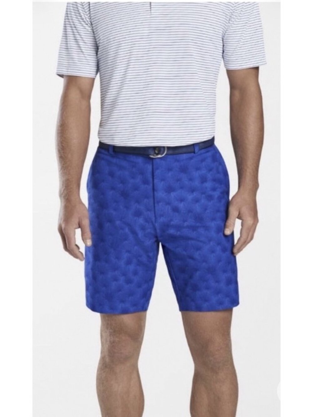 Peter Millar Shorts Men’s Size 38 Carrboro Fan Blue Palm 9” Performance Short